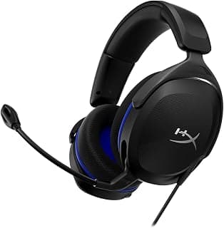 “HyperX Cloud Stinger 2 Core – Fone de ouvido para jogos para PlayStation, fone de ouvido leve sobre a orelha com microfone, função giratória para mudo, drivers de 40 mm – Preto - Produto 3 mais recomendado com 4.7 estrelas