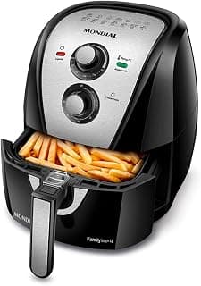 Fritadeira Sem Óleo Air Fryer 4L, Mondial, Preto/Inox, 1500W, 110V - AFN-40-BI - Produto 5 mais recomendado com 4.7 estrelas