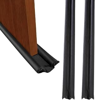 Kit 2 Protetores Veda Porta Duplo 80 cm Contra Bichos Previne Insetos Veda Fresta Bloqueia Poeira Isolamento Térmico e Acústico Tecido Premium Vedação de Ar Protetor de Portas para Casa - Produto 2 mais recomendado com 4.5 estrelas