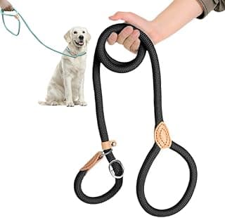 Guia Cachorros Unificada para Adestramento Passeio Pet Cães Resistente Coleira Corda 1,5/1,8 metros (Preto, 8mm*180cm) - Produto 9 mais recomendado com 0 estrelas