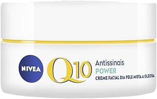 NIVEA Creme Facial Antissinais Q10 Power Dia FPS 30 Pele Mista a Oleosa 50g - Reduz rugas e linhas de expressão, hidrata intensivamente e ajuda a controlar o brilho da pele - Produto 4 mais recomendado com 4.8 estrelas