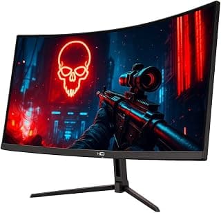 Monitor Gamer 27" Curvo 1ms, 180Hz, AMD FreeSync, Full HD, HDMI, DP, Frameless HQ Premium HQ27C18 - Produto 6 mais recomendado com 4.9 estrelas