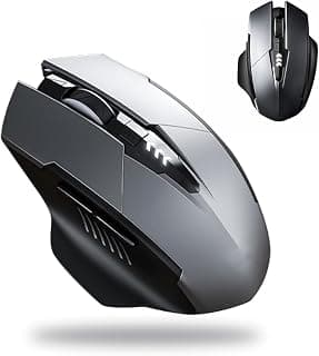 Mouse Gamer Easy Gaming Sem Fio Recarregável – 1600 DPI Ajustável, Teclas Super Silenciosas, USB 2.4GHz, Design Ergonômico, Bateria de Longa Duração, Óptico Preciso - Produto 7 mais recomendado com 4.6 estrelas