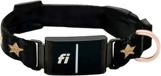 DOGISTRY - Coleira Fi Rockstar - Faixa de coleira GPS para cães - média | Contém compatibilidade Fi Series 3/3+, costura reforçada, forro de camurça macio, ajuste seguro para uso diário confortável - Produto 8 mais recomendado com 3.6 estrelas