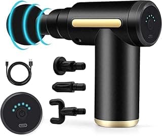 Massageador Elétrico Profissional Muscular Pistola Massagem - Recarregável - Super Relaxante - MioFascial Atleta Esportes 4 Ponteiras e Variação de Velocidades (cores variadas) - Produto 7 mais recomendado com 4 estrelas
