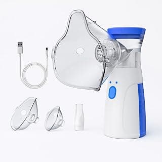 Nebulizador Inalador Ultrassônico Portátil Sem Fio Recarregável USB – Silencioso, Compacto, Ideal para Crianças, Adultos e Idosos – Alívio Respiratório Diário Premium - Produto 9 mais recomendado com 3.8 estrelas