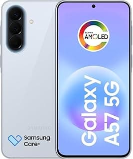 Celular Samsung Galaxy A57 5G 128GB, 8GB RAM, Recursos AI (Azul Claro) - Produto 7 mais recomendado com 4.9 estrelas