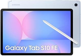 Tablet Samsung Galaxy Tab S10 FE, Azul, 10.9", Wifi, 128GB, 8GB RAM, Camera Traseira de 13MP, Câmera Frontal de 12MP Ultra Wide, Wifi 6, IP68, Android 15 - Produto 2 mais recomendado com 4.8 estrelas