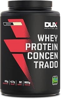 Whey Protein Concentrado Morango Pote 900g – Contribui para o Ganho Muscular Hipertrofia – Dux Human Health - Produto 3 mais recomendado com 4.7 estrelas