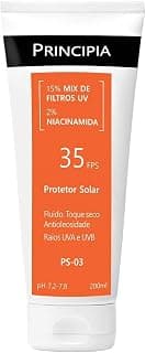 Protetor Solar Corporal Principia 15% Mix de Filtros UV + 2% Niacinamida FPS 35 PS-03 com 200ml - Produto 6 mais recomendado com 4.7 estrelas