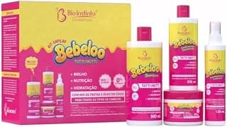 Kit Completo Bebeloo Tutti Frutti com Shampoo, Condicionador, Máscara Capilar e Spray Desembaraçante - Produto 6 mais recomendado com 4.6 estrelas