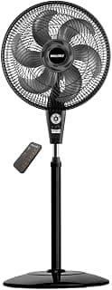 Ventilador de Coluna Mallory Air Timer TS+ Com Controle Remoto 126W, Silencioso, Com Hélice de 6 pás, Auto desligamento programável de até 7 horas - PR-GR - 220V - Produto 3 mais recomendado com 4.5 estrelas