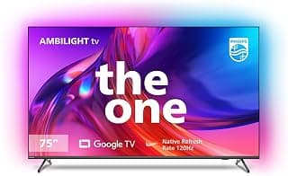 PHILIPS, Smart TV, Ambilight THE ONE 75" 4K 120 Hz, 75PUG8808/78, Google TV, P5, DTS Play-Fi, Freesync, Dolby Vision e Atmos, 40 WRMS - Produto 8 mais recomendado com 4.3 estrelas