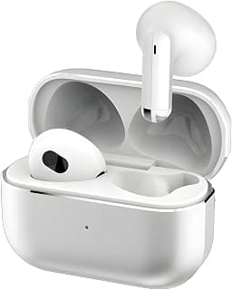 H'MASTON Fone De Ouvido Sem Fio Tws Fone Bluetooth 5.3 com Microfone Caixa de Metal Liga De Zinco Tipo-C Cancelamento de Ruidos Rs-13 (Prateado) - Produto em review com 4.6 estrelas e 232 avaliações
