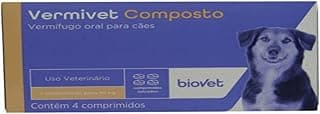 BIOVET Vermífugo Biovet Vermivet Composto 600Mg - 4 Comprimidos - Produto 10 mais recomendado com 4.7 estrelas
