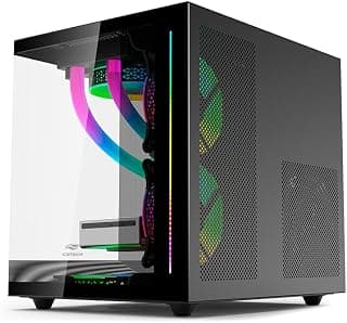 Gabinete AQUARIUS Gaming C3Tech MT-G810BK Preto frontal e lateral de vidro temperado USB 2.0, USB 3.0, Conector P2 para Audio e Microfone Comporta até 7 coolers Fan Filtro anti poeira - Produto 5 mais recomendado com 4.6 estrelas
