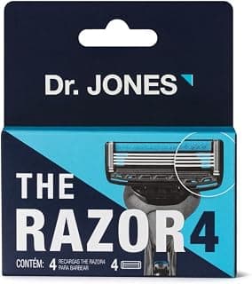 Dr. Jones 4 Unidades Cartucho de Lâminas de Barbear para Homens - Produto 1 mais recomendado com 4.8 estrelas