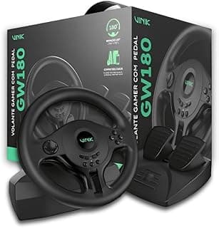 VOLANTE GAMER COM PEDAL GW180 VINIK PARA PC / PS4 / XBOX/SWITCH - Produto em review com 4.1 estrelas e 22 avaliações
