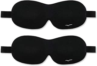 Kit 2 Máscaras de Dormir 3D tapa olhos bom sono confortável Repouso regulável Macio corta luz Viva Conforto - Produto 10 mais recomendado com 4.1 estrelas