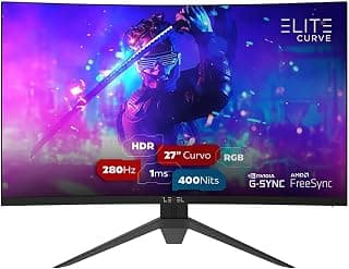 Monitor Gamer Hi Level Elite Curve 27" ELED, 280Hz, 1ms, HDR, Freesync e G-sync, Preto - W2717REC-V2 - Produto 7 mais recomendado com 5 estrelas
