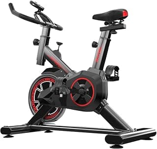 Bicicleta Ergométrica Vertical com Amortecimento MAX, 4kg, Compacta e Estável, Ideal para Treino em Casa, Preto/Vermelho - Produto 5 mais recomendado com 4.5 estrelas