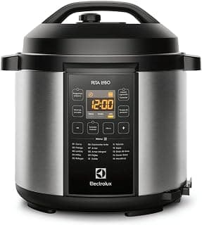 Panela pressão elétrica Electrolux digital capacidade 6L silenciosa segura 10 travas segurança 15 receitas pré-programadas 3 níveis pressão PCC20 inox preto 127v por Rita Lobo - Produto 1 mais recomendado com 4.8 estrelas