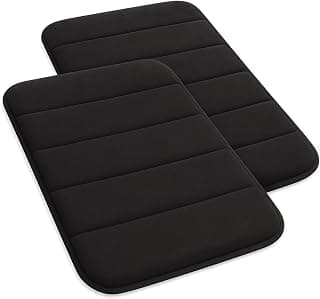 Decolab Tapete Antiderrapante Banheiro Super Soft | Tapete Banheiro Box ou Banheira | Tapete Para Banheiro Multiuso Decoração Quarto (Preto, 2 Peças) - Produto 7 mais recomendado com 4.3 estrelas