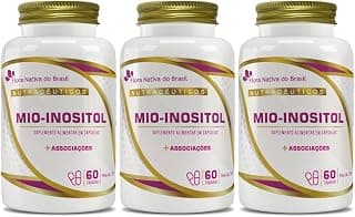 Kit Com 03 - Mio-Inositol + Associações 60 Capsulas 500mg Flora Nativa - Produto 5 mais recomendado com 4.5 estrelas