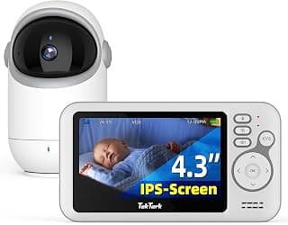 TakTark Babá Eletrônica Câmera, 4.3" Monitores de Câmara de Vídeo, Pan & Tilt, 2 Way Audio, Visão Nocturna, Zoom Digital, Decoração Sonora VOX, Ideal para Novos Pais - Produto 7 mais recomendado com 4.5 estrelas