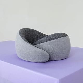 Travesseiro de Viagem - Flow Cinza - I wanna sleep - Suporte Ergonômico Memory Foam, Compacto, Portátil e Versátil. Ideal para Viagens de Avião, Carro e Ônibus. - Produto 7 mais recomendado com 4.2 estrelas