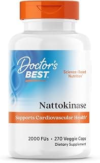 Doctor's Best - Nattokinase 2000 FU - 270 Cápsulas vegetarianas - Produto 1 mais recomendado com 4.7 estrelas