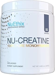 Nu-Creatine Pure Monohydrate to Support Muscle Growth & Recovery - Supports Cognitive Function - Maximize Your Performance and Workout - 5g per Serving - 50 Servings - Produto 7 mais recomendado com 4.5 estrelas