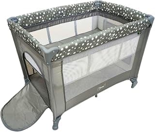 Berço Portátil Infantil Cercado Desmontável Lune Maxi Baby (Cinza) - Produto 7 mais recomendado com 5 estrelas