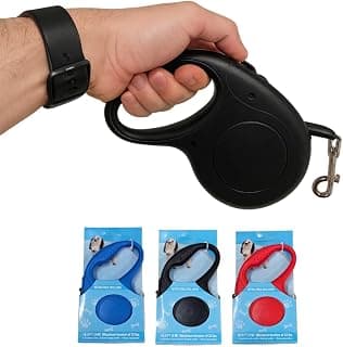 Guia Retrátil para Cachorro 5 Metros Resistente com Trava de Segurança – Suporta até 15kg – Passeio Confortável para Cães de Pequeno e Médio Porte – Design Leve e Ergonômico (Preta) - Produto 8 mais recomendado com 0 estrelas
