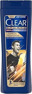 Clear Sports Men - Shampoo Anticaspa Limpeza Profunda 400Ml - Produto 2 mais recomendado com 4.8 estrelas