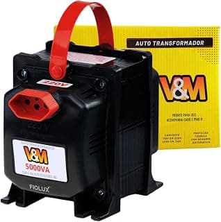 Transformador V&M 5000VA Tripolar Bivolt 110/220 e 220/110 5000 VA Tripolar - Produto 3 mais recomendado com 4.5 estrelas