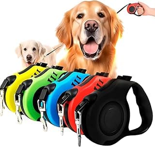 Guia Retrátil Extensível 5 Metros 15kg Premium para Cachorros Botão de Trava Alça Ergonômica Resistente Ideal para Cães Pets - Produto 10 mais recomendado com 3.6 estrelas