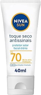 NIVEA SUN Protetor Solar Facial Toque Seco Antissinais FPS 70 40ml - Com muito alta proteção contra raios UVA/UVB, controla o brilho e previne o envelhecimento precoce - Produto 5 mais recomendado com 4.6 estrelas