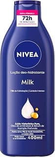 NIVEA Loção Deo-Hidratante Milk 400ml - Hidratação e nutrição profunda por 72h para uma pele macia e suave - Produto 4 mais recomendado com 4.8 estrelas