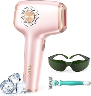 INNZA Removedor de pelos IPL com função de resfriamento de gelo para mulheres permanentes, 999.999 Flashes Removedor de pelos IPL indolor, dispositivo de remoção de pelos para axilas, pernas, braços (Ouro rosa) - Produto 2 mais recomendado com 4.4 estrelas