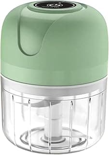 Mini Processador Triturador De Alimentos Elétrico Sem fio Potente com 3 Lâminas de Aço Inoxidável Recarregável USB 250ml(Cor Verde) - Produto 9 mais recomendado com 3.7 estrelas