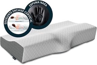 Travesseiro Cervical NASA - Coluna Relax - Suporte Ergonômico com Carvão Ativado e Elevação Lateral para Suporte Adicional - Produto 1 mais recomendado com 4.6 estrelas