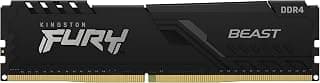 KF432C16BB/16 - Memória de 16GB DIMM DDR4 3200Mhz FURY Beast 1,35V 1Rx8 288 pinos para desktop/gamers, Preto - Produto 6 mais recomendado com 4.6 estrelas