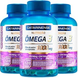 Ômega 3-3 unidades de 120 cápsulas - Catarinense - Produto 5 mais recomendado com 4.8 estrelas