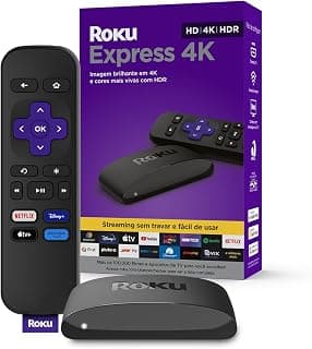 Roku Express 4K | Dispositivo de streaming para TV HD/4K/HDR compatível com Alexa, Siri e Google - Produto 7 mais recomendado com 4.6 estrelas