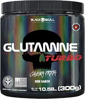Glutamine Turbo 300G, Black Skull - Produto 10 mais recomendado com 4.6 estrelas