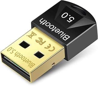 Adaptador Bluetooth para PC, receptor de dongle Bluetooth 5.0 para transferência sem fio para laptop, suporta Windows 10/8.1/8/7/XP para desktop, laptop, mouse, teclado, impressoras, - Produto 5 mais recomendado com 4.1 estrelas