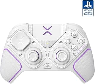 PDP Victrix Pro BFG Wireless Gaming Controller for Playstation 5 / PS5, PS4, PC, Modular Esports Gamepad, Remappable Buttons, Customizable Triggers/Paddles/D-Pad/Fightpad, PC App, White - Produto 8 mais recomendado com 4.1 estrelas