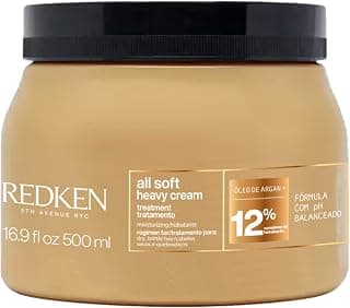 Redken Máscara de Tratamento All Soft Heavy Cream |Tratamento Anti-frizz Para Cabelos Secos e Opacos | Promove Hidratação Profunda | Com Óleo de Argan - Produto 9 mais recomendado com 4.6 estrelas