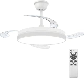 Ventilador de Teto Retrátil 42" Branco, LED, Bivolt, Controle Remoto - Produto 10 mais recomendado com 3.1 estrelas